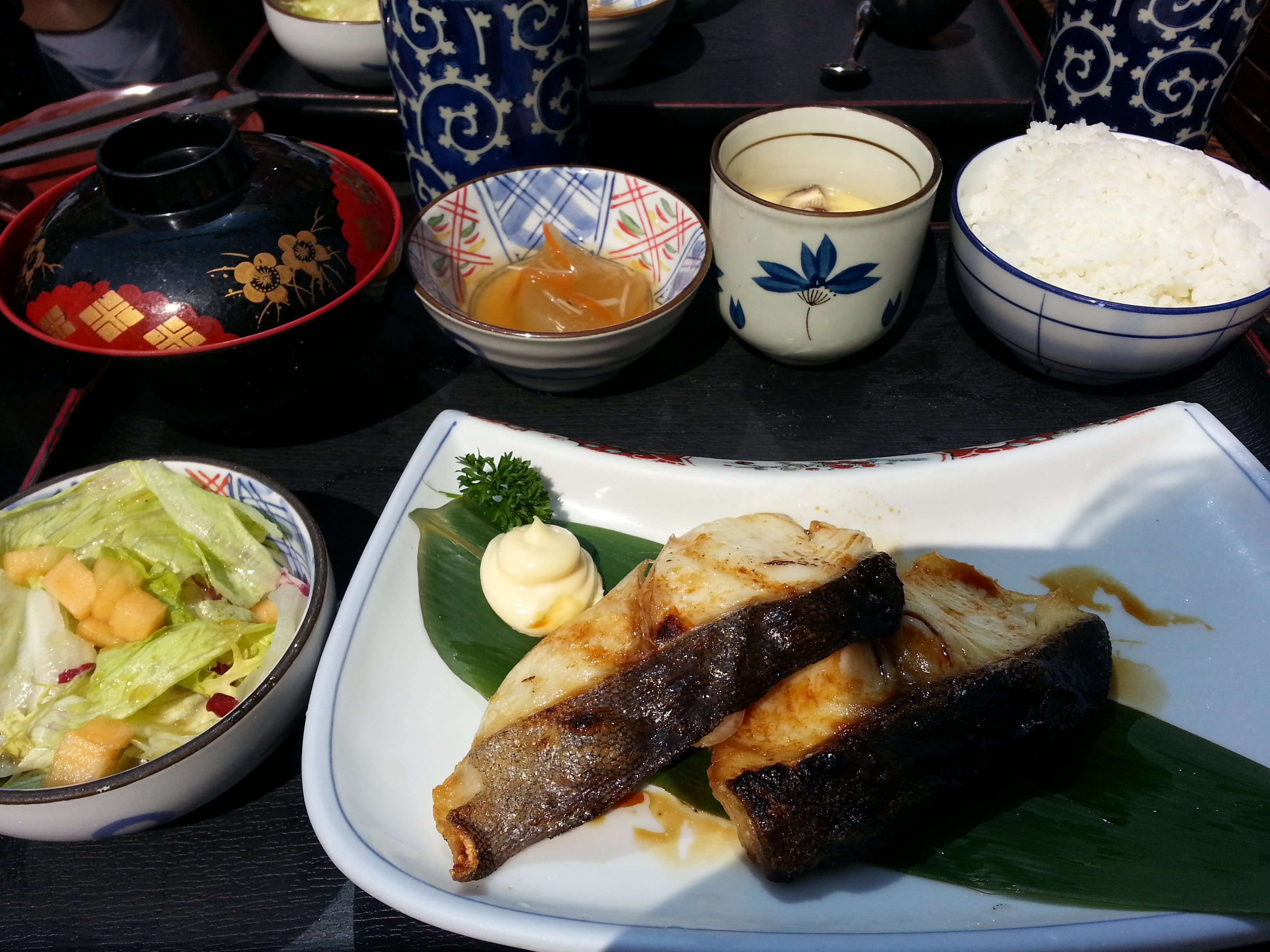 鱈魚定食，味道還可以，158HKD，有點貴